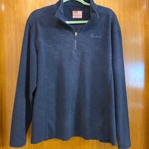 Oobe Chickfila Uniform Pullover Jacket Unisex SZ Medium Blue 1/4 Zip Long Sleeve